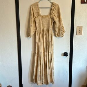 Free People Dahlia Maxi Dress in Pearl Island